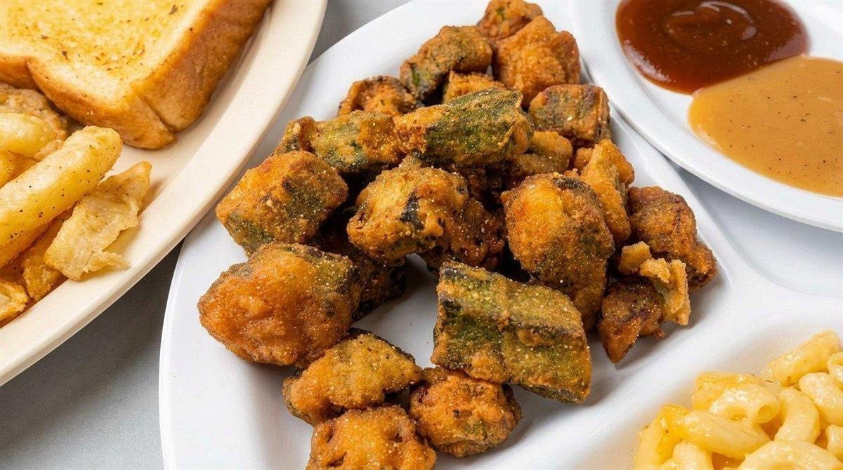 Fried okra at Betty's Bar-B-Q in Anniston, AL