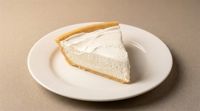 Slice of lemon icebox pie at Betty's Bar-B-Q in Anniston, AL