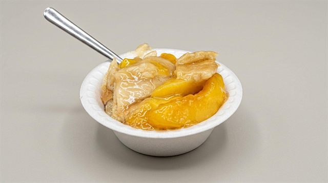Peach cobbler at Betty's Bar-B-Q in Anniston, AL