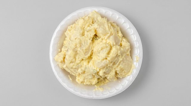 Bowl of homemade potato salad at Betty's Bar-B-Q in Anniston, AL